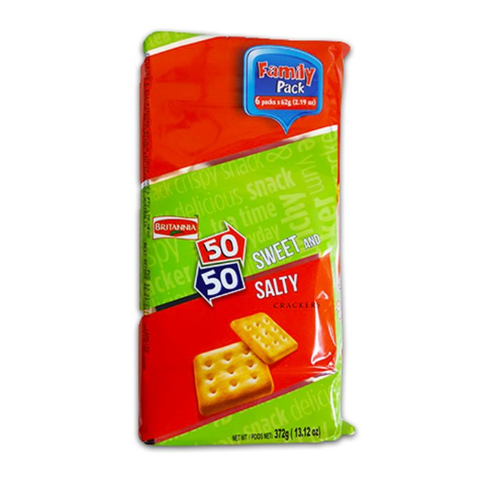 Britannia - 50-50 Family Pack Sweet Salty 372 Gm