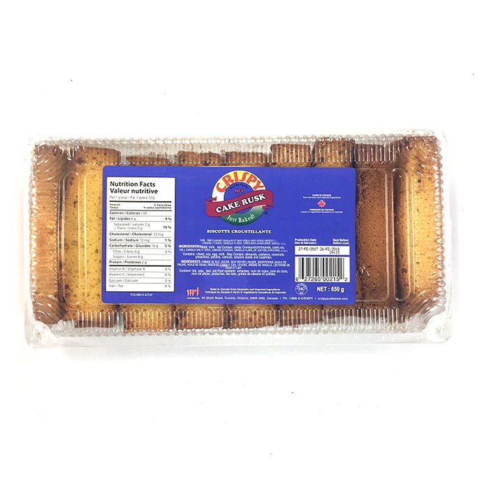 Crispy - Cake Rusk Coconut 650 Gm