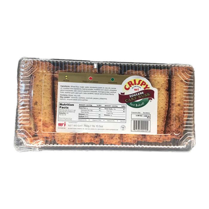 Crispy - Eggless Cake Rusk 750 Gm