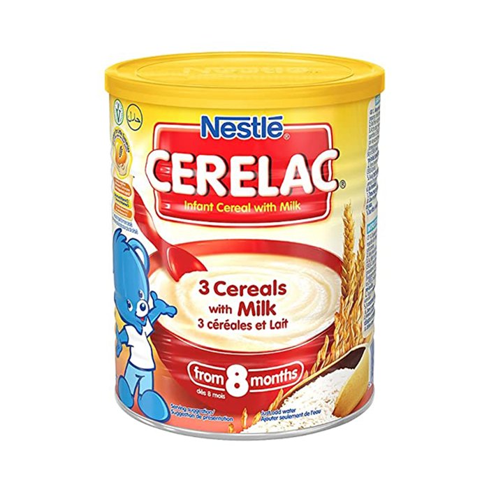 Nestle - Cerelac 3 Cereals with Milk 8 Months 400 Gm