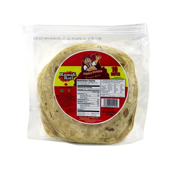 Sher-E-Punjab - Rumali Roti 10 Ct 500 Gm