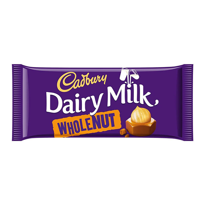 Cadbury - Dairy Milk Whole Nut 120 Gm