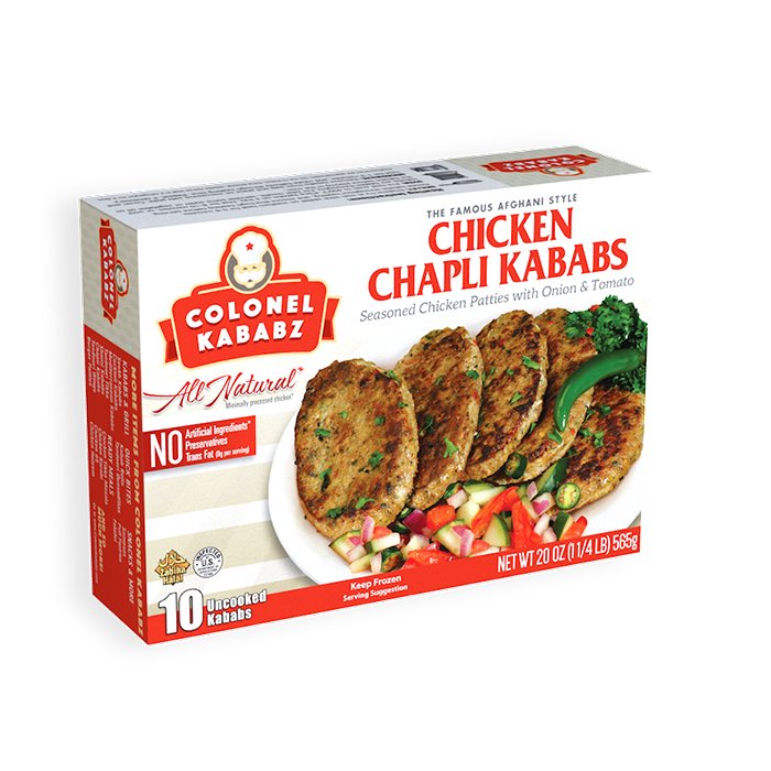 Colonel Kababz - Halal Chicken Chapli Kababs 565 Gm