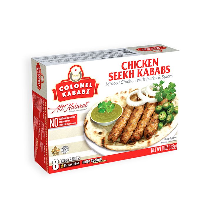 Colonel Kababz - Halal Chicken Seekh Kababs 16Ct