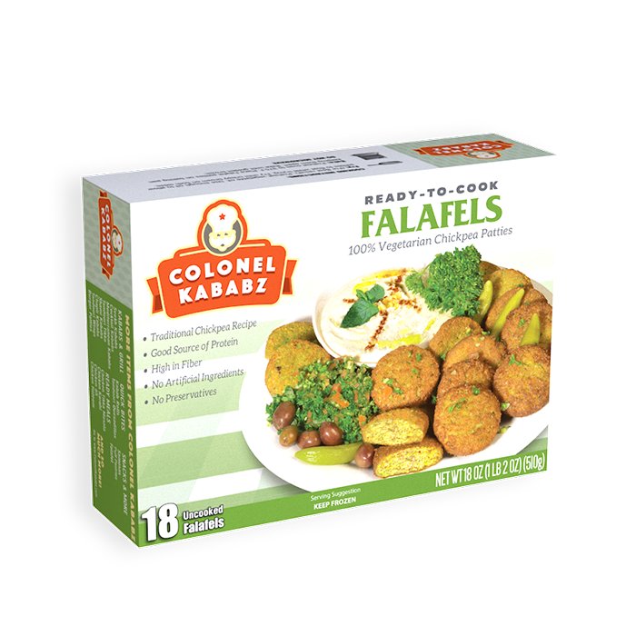 Colonel Kababz - 100% Vegetarian Falafel Patties 510 Gm