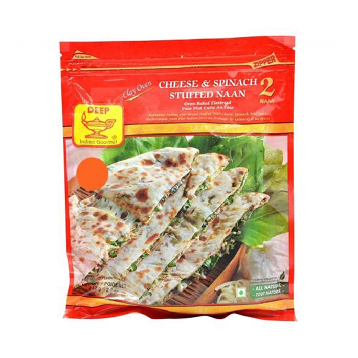 Deep - Cheese & Spinach Stuffed Naan 2 Ct