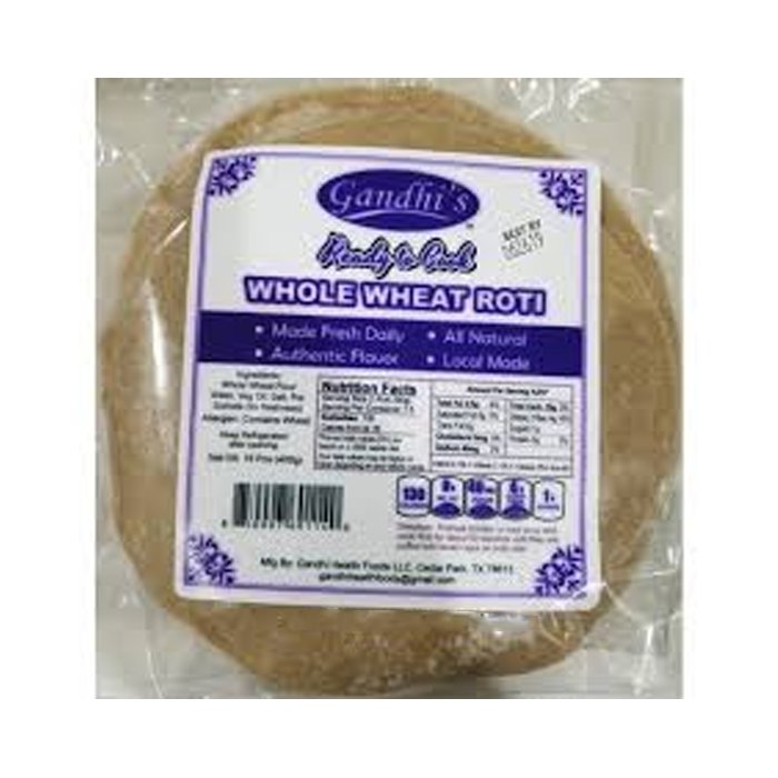 Gandhis - Uncooked Whole Wheat Roti 12 Ct