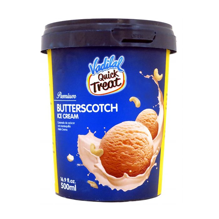 Vadilal - Butterscotch Icecream 500 Ml