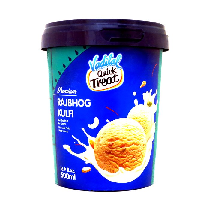 Vadilal - Rajbhog Kulfi Icecream 500 Ml