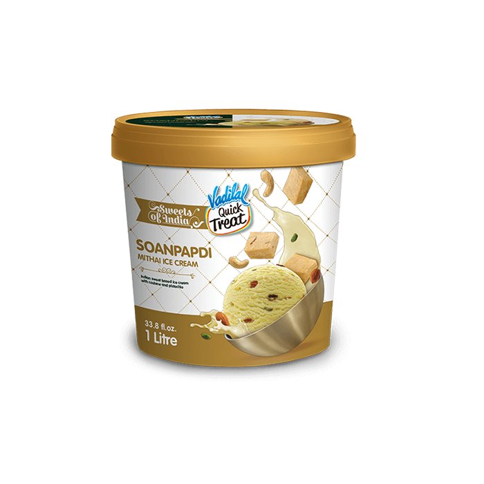 Vadilal - Soan Papdi Mithai Icecream 1 Lt