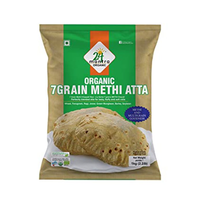 24 Mantra - Org 7 Grain Methi Atta Flour 2.2 Lb