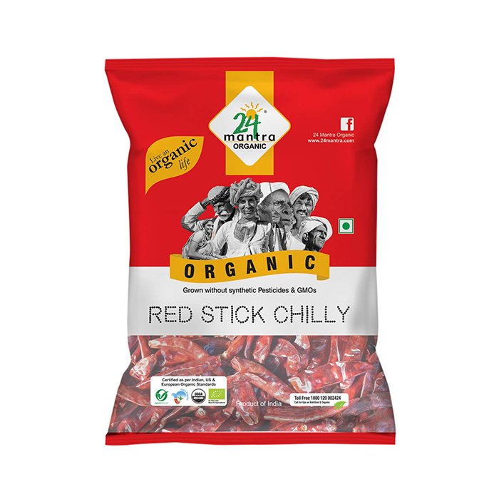 24 Mantra - Org Red Chilly Stick 199 Gm