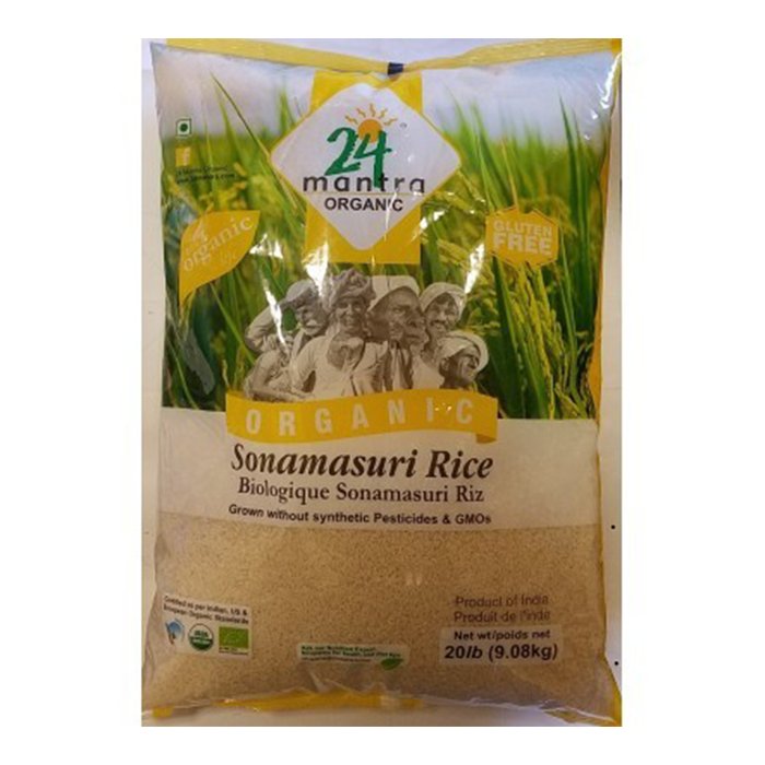 24 Mantra - Org Sona Masoori Rice 10 Lb