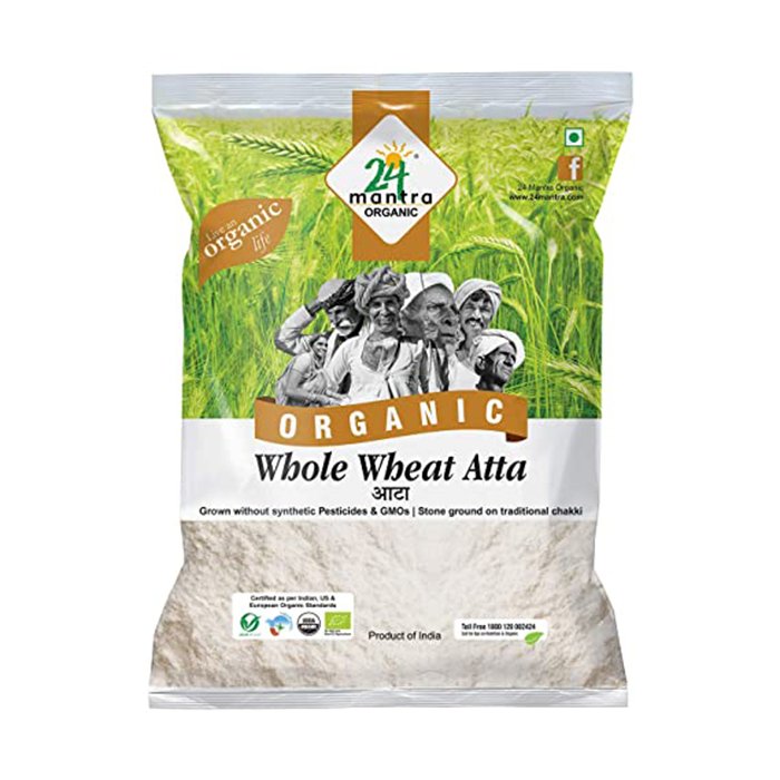 24 Mantra - Org Whole Wheat Atta Flour 10 Lb