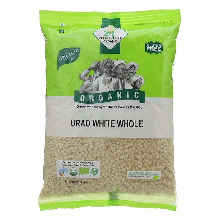 24 Mantra - Org Urad Dal Whole 2 Lb Split