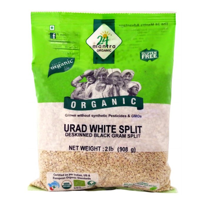 24 mantra - Org Urad Dal Split White 2 Lb