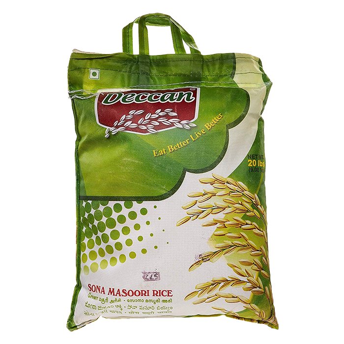 Deccan - Org Sona Masoori Rice 100% 20 Lb