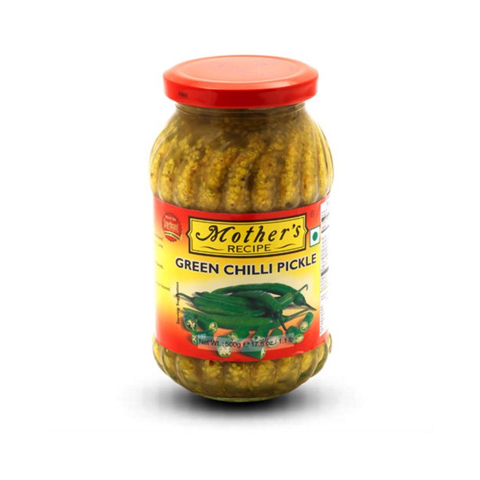 Mothers - Green Chilli Pickle 500 Gm