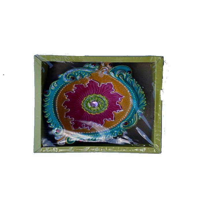 Diya - Fancy clay diya large