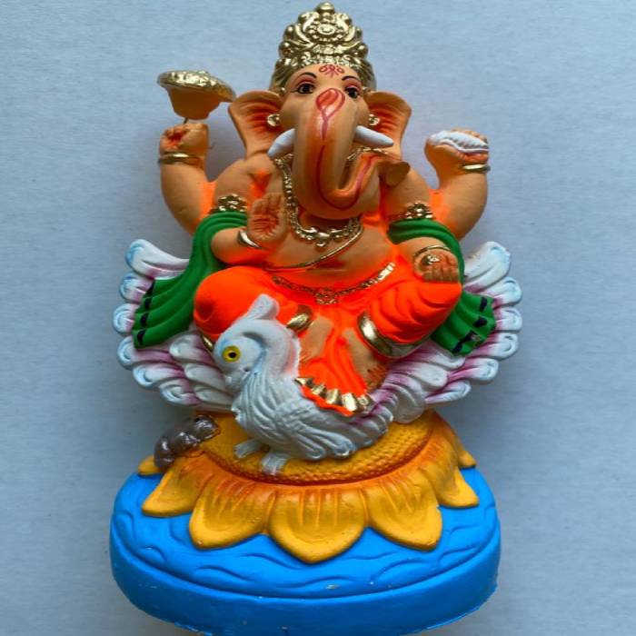 Ganesh Idol Clay water Immersible 8"