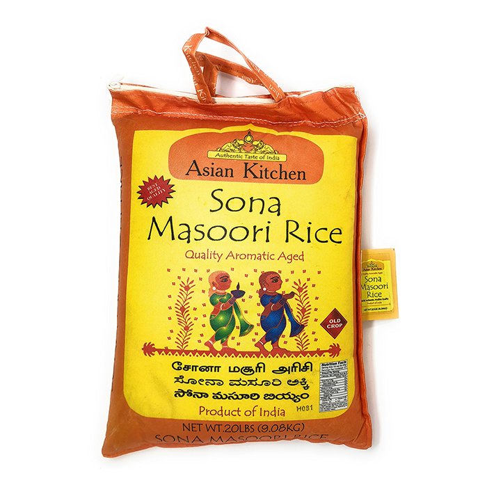 Asian Kitchen - Sona Masoori Rice 20 Lb