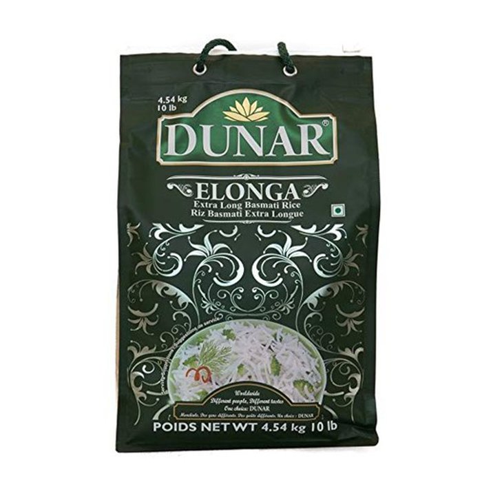 Dunar - Elonga Basmati Rice 10 Lb green