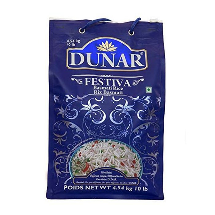 Dunar - Festiva Basmati Rice 10 Lb blue