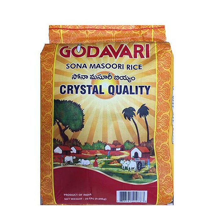 Godavari - Crystal Sona Masoori Rice 20 Lb