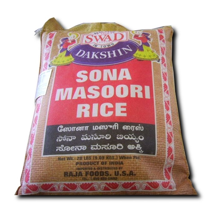 Swad - Sona Masoori Rice 20 Lb