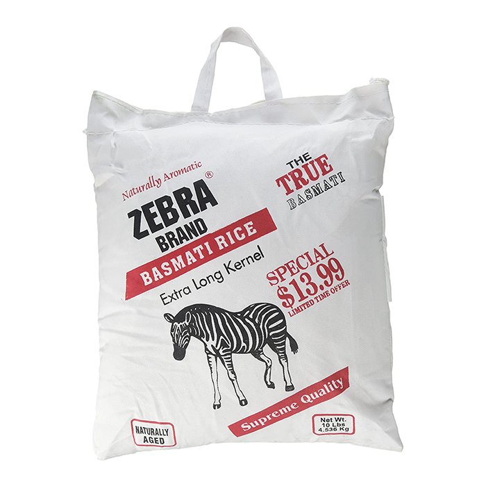 Zebra - Basmati Rice Extra Long 10 Lb