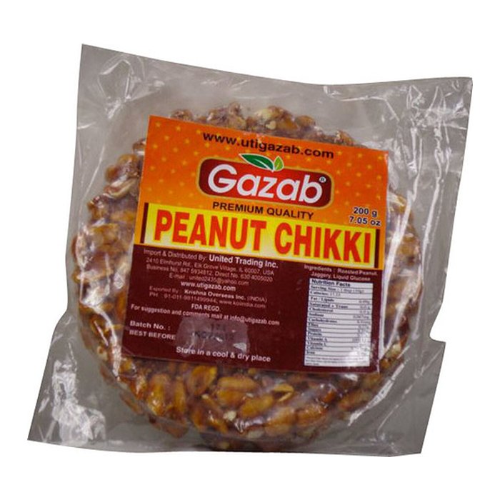 Gazab - Gur Peanut Chikki 200 Gm Mini